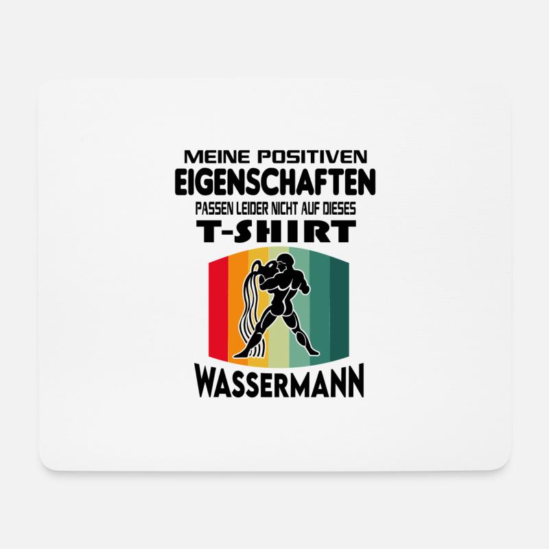 Geburtstag Sternzeichen Retro Wassermann - Mousepad (Querformat) - Weiß
