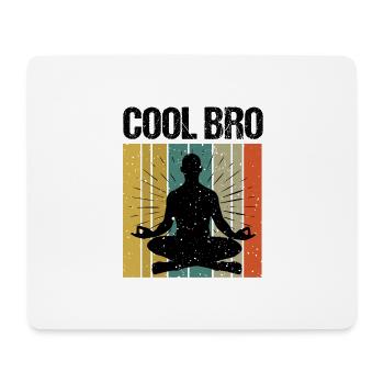 Sprüche Yoga Mann Cool Bro Bruder - Mousepad (Querformat) - Weiß - Vorne