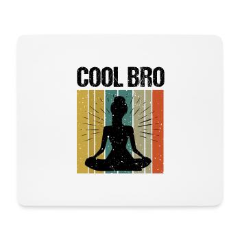 Sprüche Yoga Frau Cool Bro Bruder - Mousepad (Querformat) - Weiß - Vorne