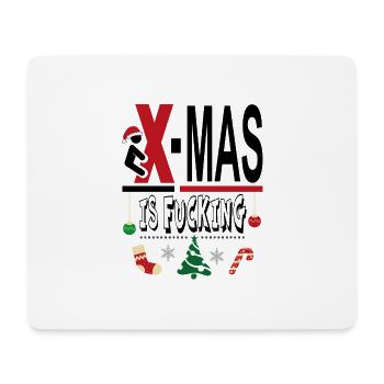 X Mas Christmas is Fucking Scheisse Mist - Mousepad (Querformat) - Weiß - Vorne