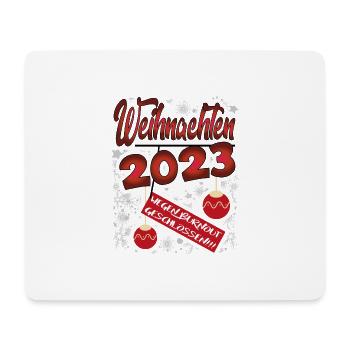 Weihnachten Christmas Lustig Burn out 2023 - Mousepad (Querformat) - Weiß - Vorne