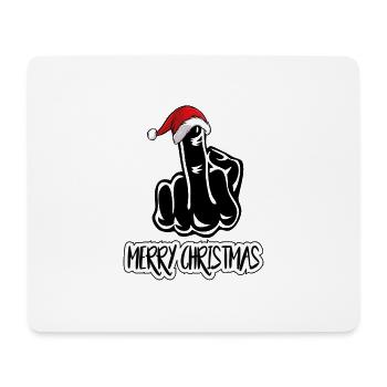 Weihnachten Christmas Lustig Fuck Off Stinkefinger - Mousepad (Querformat) - Weiß - Vorne