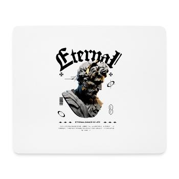 Ewige Bronzestatue Glitch - Mousepad (Querformat) - Weiß - Vorne