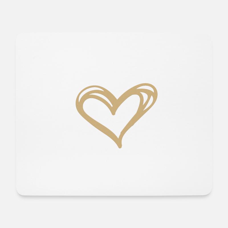 Herz Geschenk - Mousepad (Querformat) - Weiß