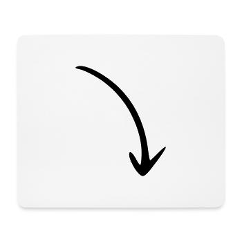 Arrow drawing sketch black - Mouse Pad (horizontal) - white - Front