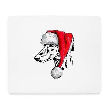 Santa GALGO ESPANOL Chiens de Noël Wilsigns - Tapis de souris (format paysage) - blanc - Devant