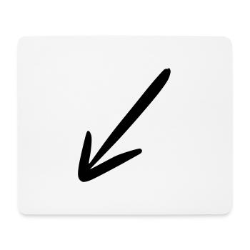 Pfeil Zeichnung Skizze schwarz - Mousepad (Querformat) - Weiß - Vorne