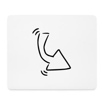 Arrow drawing sketch black - Mouse Pad (horizontal) - white - Front