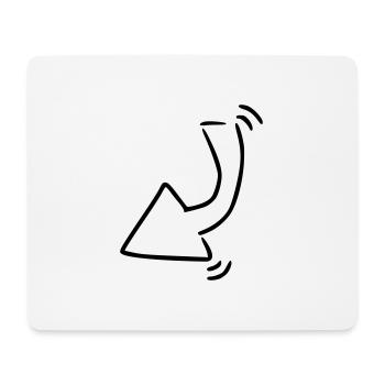Pfeil Zeichnung Skizze schwarz - Mousepad (Querformat) - Weiß - Vorne