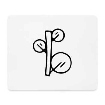 Pflanze Zeichnung Natur Skizze schwarz - Mousepad (Querformat) - Weiß - Vorne