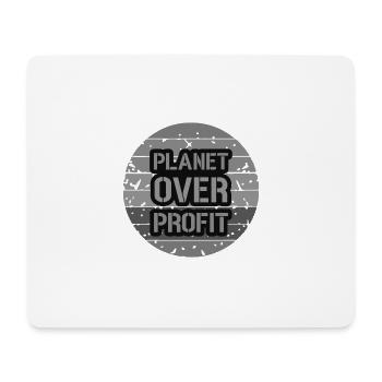Planet over Profit - Mousepad (Querformat) - Weiß - Vorne