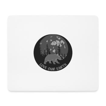 Love our earth - Mousepad (Querformat) - Weiß - Vorne