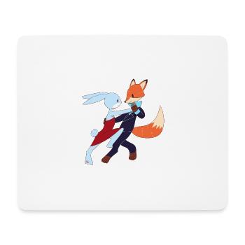 Salsa - Hase und Fuchs tanzen Salsa - Shirt - Mousepad (Querformat) - Weiß - Vorne