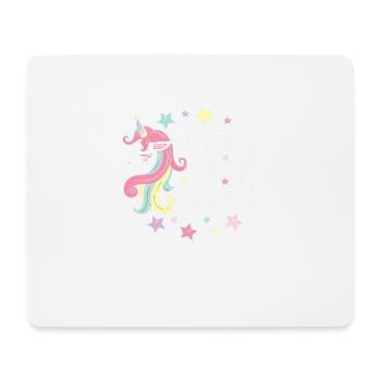 Cooles Einhorn Geschenk Glitzern Unicorn Magie - Mousepad (Querformat) - Weiß - Vorne