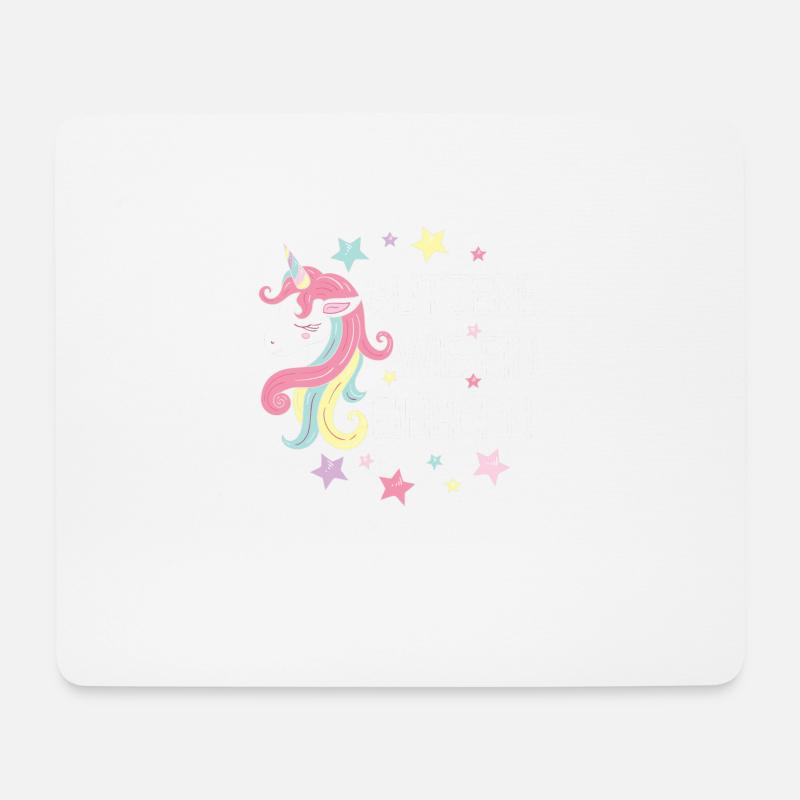 Cooles Einhorn Geschenk Glitzern Unicorn Magie - Mousepad (Querformat) - Weiß