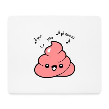 Kack emoji Sprüche - Mousepad (Querformat) - Weiß - Vorne