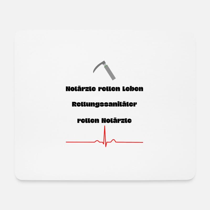 Rettungssanitäter retten Notärzte Spruch lustig - Mousepad (Querformat) - Weiß