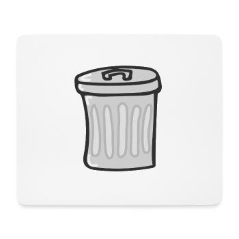 Poubelles - Tapis de souris (format paysage) - blanc - Devant
