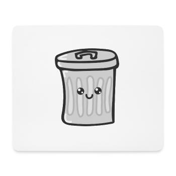 Poubelle Drôle cadeau - Tapis de souris (format paysage) - blanc - Devant