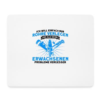 Sanitär Klempner Anlagenmechaniker Geschenk - Mousepad (Querformat) - Weiß - Vorne