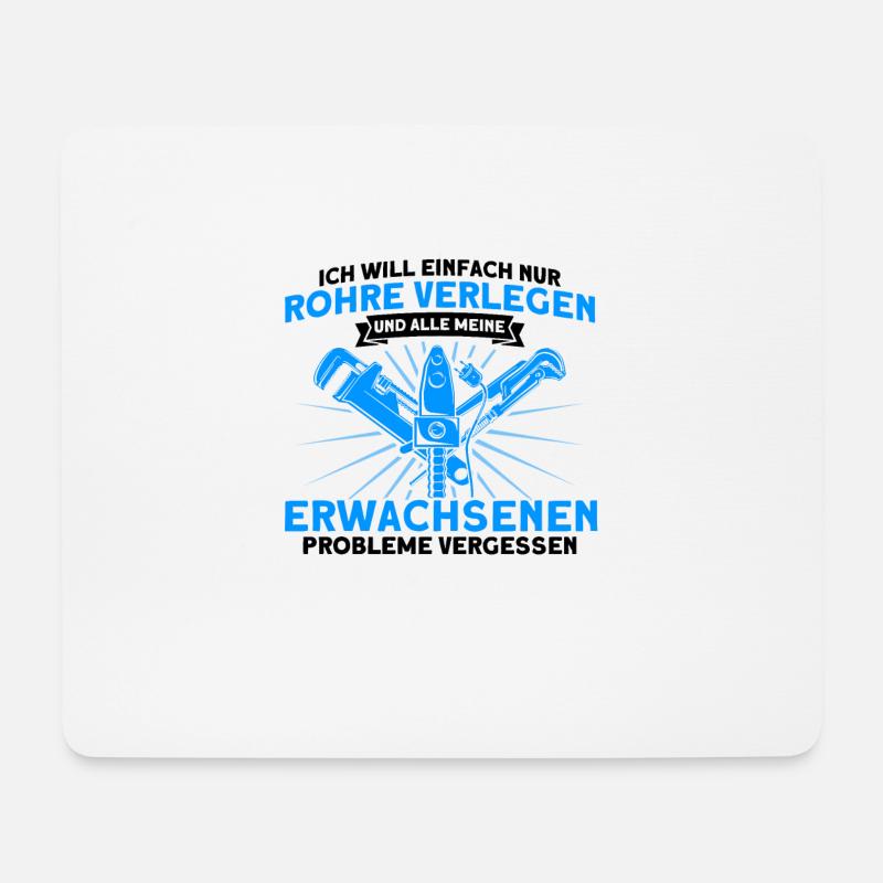 Sanitär Klempner Anlagenmechaniker Geschenk - Mousepad (Querformat) - Weiß