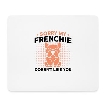 Frenchie Bulldogge Französische Bulldogge Geschenk - Mousepad (Querformat) - Weiß - Vorne