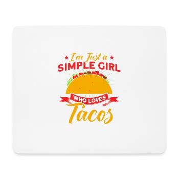 Taco Tacos Mexican Fast Food Gift - Mouse Pad (horizontal) - white - Front
