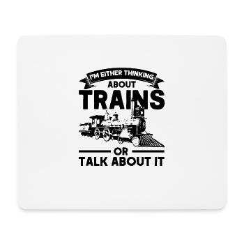 Model Railway Train Locomotives Gift - Mouse Pad (horizontal) - white - Front