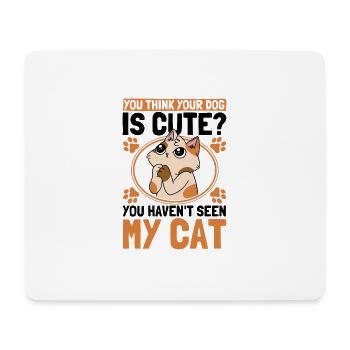 Chats Propriétaire de chat Animaux de compagnie Cadeau - Tapis de souris (format paysage) - blanc - Devant