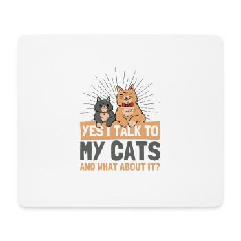 Chats Propriétaire de chat Animaux de compagnie Cadeau - Tapis de souris (format paysage) - blanc - Devant