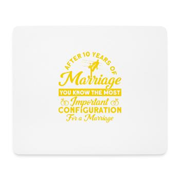 Rose Wedding After 10 Years of Marriage Gift - Mouse Pad (horizontal) - white - Front