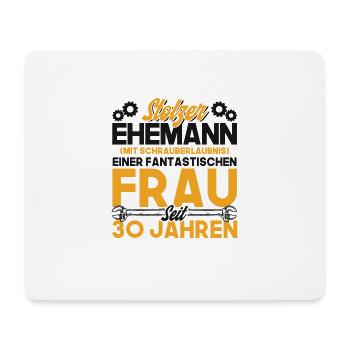 Perlenhochzeit Ehepaar 30. Hochzeitstag Geschenk - Mousepad (Querformat) - Weiß - Vorne