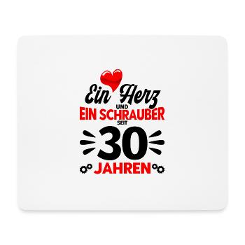Perlenhochzeit Ehepaar 30. Hochzeitstag Geschenk - Mousepad (Querformat) - Weiß - Vorne