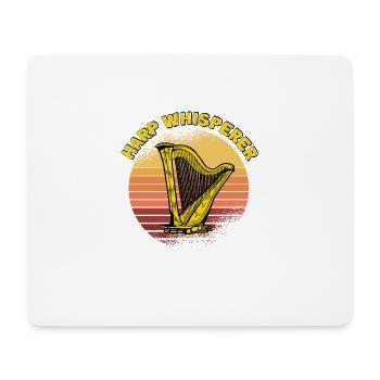 Harpist Harp Player Harp Teacher Orchestra - Mouse Pad (horizontal) - white - Front