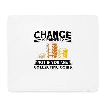 Coin Collection Coin Collectors Numismatics Coin Collections - Mouse Pad (horizontal) - white - Front