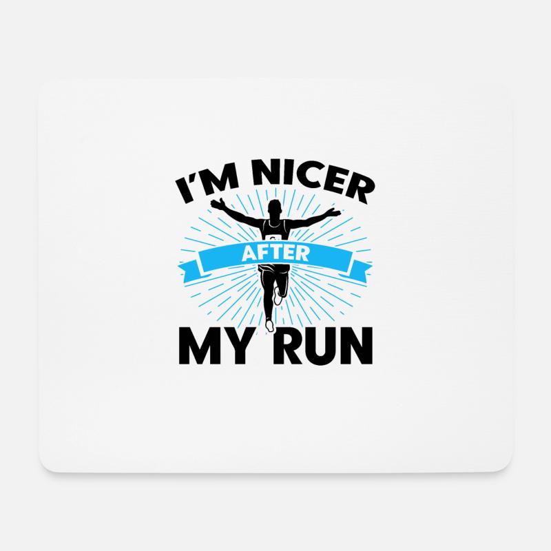 Laufen Läufer Jogger Geschenk - Mousepad (Querformat) - Weiß