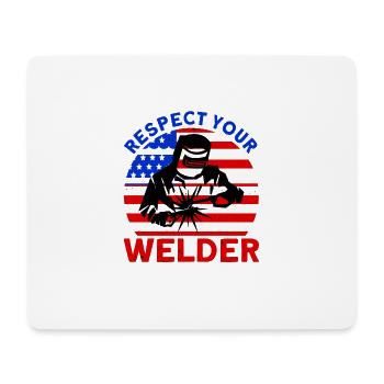 Welding Welder USA Patriotic Gift - Mouse Pad (horizontal) - white - Front