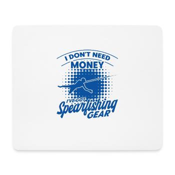 Spearfishing Freediver Spearfisher Fisherman - Mouse Pad (horizontal) - white - Front