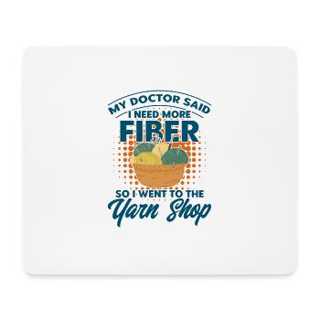 Garn stricken Stricken Stoff Stricken Geschenk - Mousepad (Querformat) - Weiß - Vorne