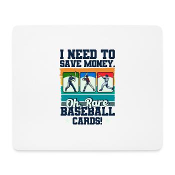 Carte de baseball Cadeau de collectionneur de cartes de baseball - Tapis de souris (format paysage) - blanc - Devant