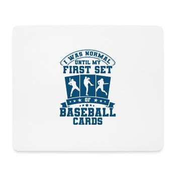 Collection de cartes de sport Cadeau de carte de baseball - Tapis de souris (format paysage) - blanc - Devant