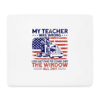 Sattelzug Sattelschlepper Fernfahrer Geschenk - Mousepad (Querformat) - Weiß - Vorne