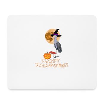 Shoebill Halloween Citrouille Lune Oiseau Biologiste - Tapis de souris (format paysage) - blanc - Devant