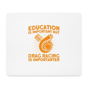 Car Racing Drag Racer Racing Car Gift - Mouse Pad (horizontal) - white - Front