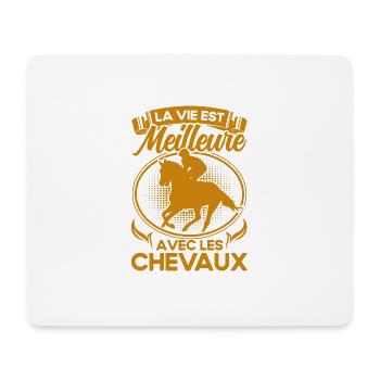 Cadeau Riding Rider Rider - Tapis de souris (format paysage) - blanc - Devant