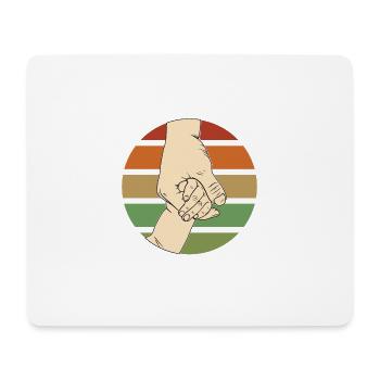 Father & Son - Holding Dad's Hand - Mouse Pad (horizontal) - white - Front