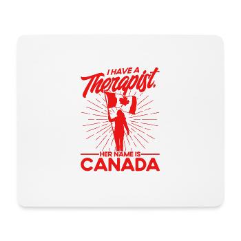 Racines canadiennes Canada Drapeau canadien Gesche - Tapis de souris (format paysage) - blanc - Devant
