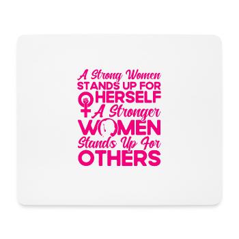 Feministisch Gleichberechtigung der Geschlechter F - Mousepad (Querformat) - Weiß - Vorne