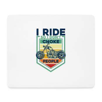 Biker Chopper Motorcycle Rider Gift - Mouse Pad (horizontal) - white - Front