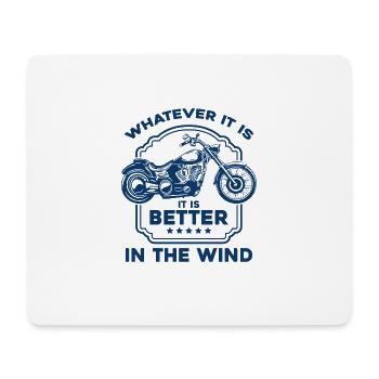 Moto Moto Motard Moto Rider Cadeau - Tapis de souris (format paysage) - blanc - Devant